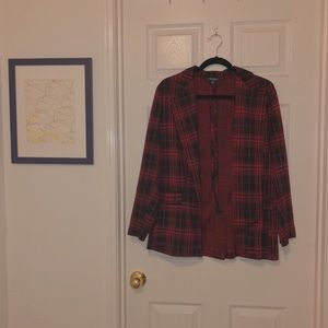 Red Plaid Blazer | wild fable